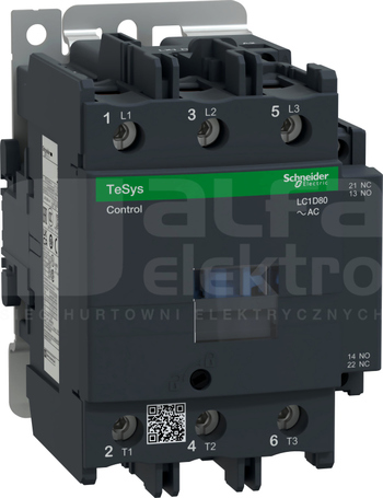 LC1D80V7 80A 37,0kW 1NO+1NC 400V 50/60Hz Stycznik 3P