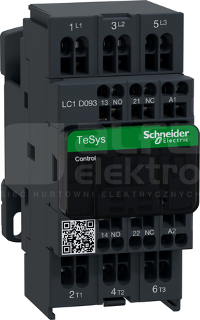 LC1D093F7 9A 4,0kW 1NO+1NC 110V 50/60Hz Stycznik 3P