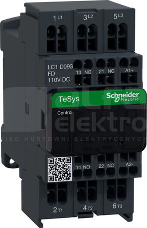 LC1D093FD 9A 4,0kW 1NO+1NC 110VDC Stycznik 3P