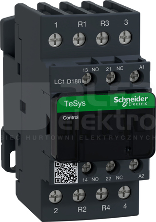 LC1D188B7 18A 7,5kW 1NO+1NC 24V 50/60Hz Stycznik 4P