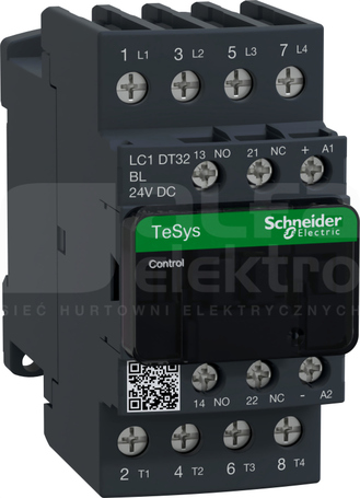 LC1DT32BL 18A 7,5kW 1NO+1NC 24VDC (L) Stycznik 4P