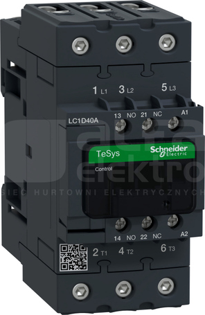 LC1D40AM7 40A 18,5kW 1NO+1NC 220V50/60Hz Stycznik 3P
