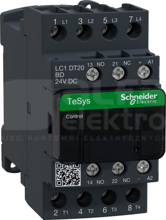 LC1DT20BD 20A 4,0kW 1NO+1NC 24VDC Stycznik 4P