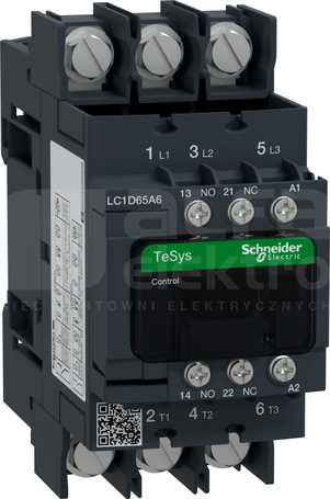 LC1D65A6P7 65A 30,0kW 1NO+1NC 230VAC Stycznik 3P