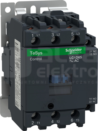 LC1D65B7 65A 30,0kW 1NO+1NC 24V 50/60Hz Stycznik 3P