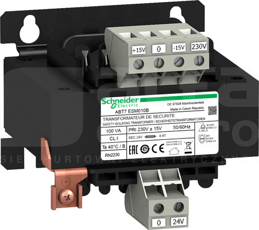 ABT7ESM010B 230/24V TRANSFORMATOR 100VA