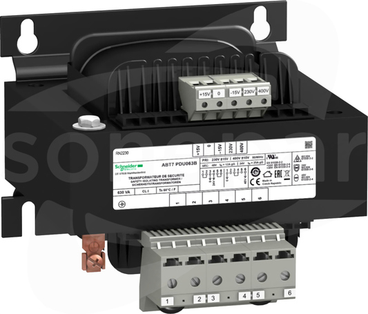 ABT7PDU063B separacyjny 230-400 V 2 x 24 V 250 VA Transformator napięcia
