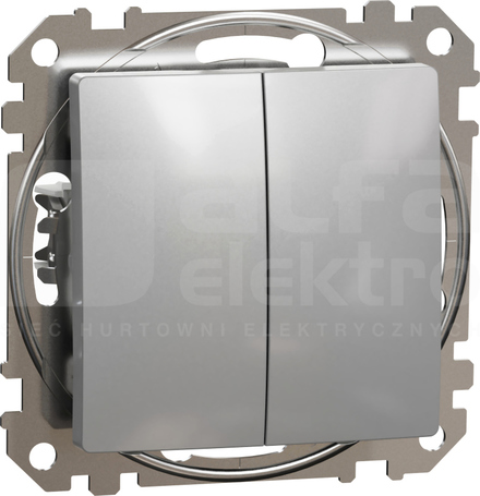 SEDNA DESIGN srebrne aluminium Łącznik podwójny schodowy