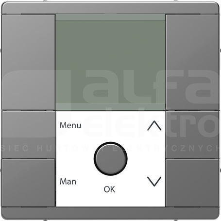 MERTEN SYSTEM DESIGN stalowy Moduł czasowy z wyświetlaczem
