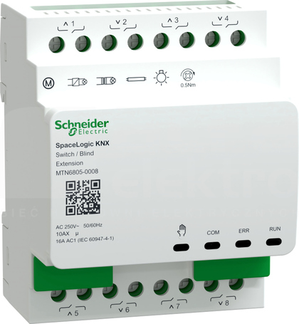 SpaceLogic KNX rozszerzenie przełącznik/roletowy Moduł