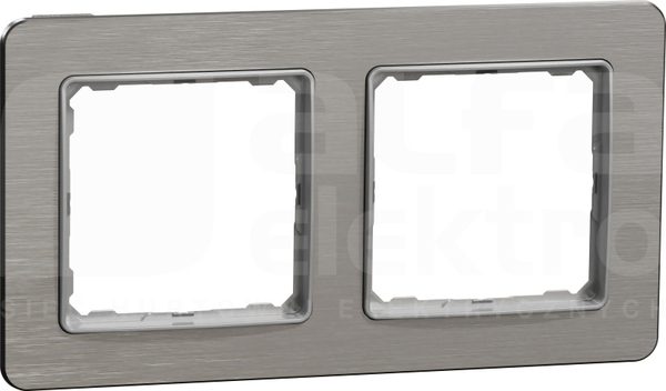 SEDNA ELEMENTS szczotkowane aluminium Ramka 2-krotna