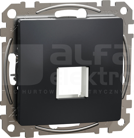 SEDNA DESIGN HDMI VGA RJ45 RJ11 czarny antracyt Płytka centralna Keystone