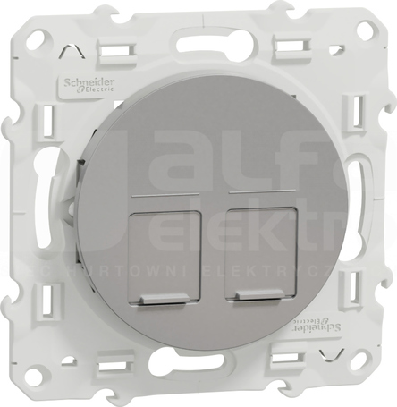 ODACE 2xRJ45 aluminium Płytka centralna