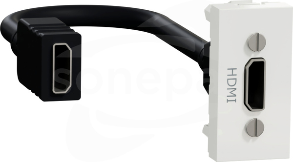 Nowa Unica NU343018 1 moduł białe Gniazdo HDMI