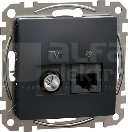 SEDNA DESIGN kat.6 UTP czarny antracyt Gniazdo komputerowe-TV