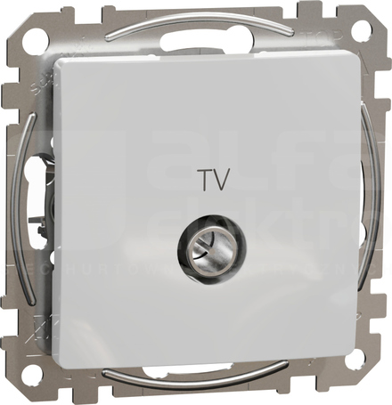 SEDNA DESIGN 10dB srebrne aluminium Gniazdo TV przelotowe