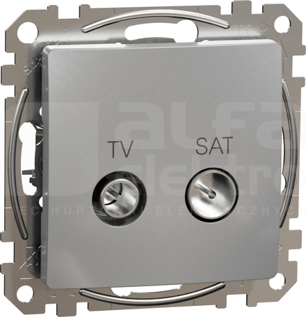 SEDNA DESIGN 4dB srebrne aluminium Gniazdo TV/SAT końcowe
