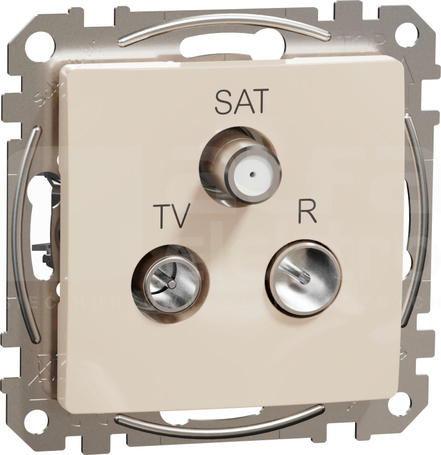 SEDNA DESIGN 4dB beżowy Gniazdo R/TV/SAT końcowe