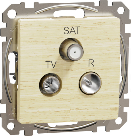 SEDNA ELEMENTS 4dB brzoza Gniazdo R/TV/SAT końcowe