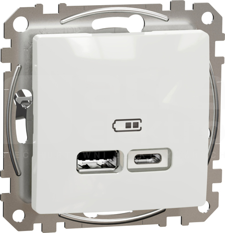 SEDNA DESIGN USB A+C 2,4A biały Gniazdo ładowania