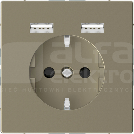 MERTEN SYSTEM D SCHUKO 2xUSB 2,4A piasek sahary Gniazdo z ładowarką USB