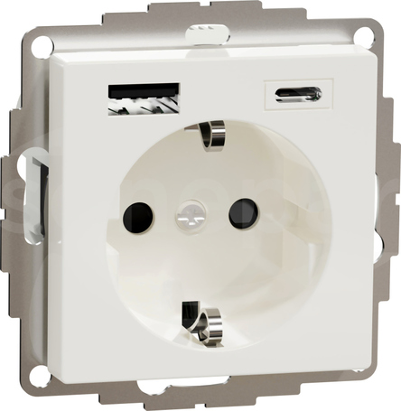 Merten MTN2367-0319 USB A+C 3A biel polarna Gniazdo