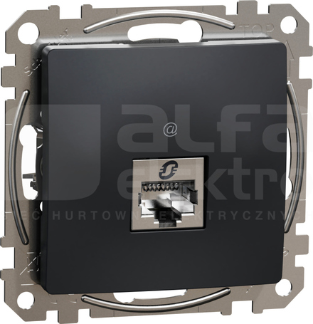 SEDNA DESIGN RJ45 kat.5e STP czarny antracyt Gniazdo komputerowe