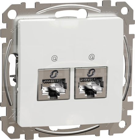 SEDNA DESIGN 2xRJ45 kat.5e STP biały Gniazdo komputerowe