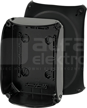 KF 1000 C 180x130x77 IP66/67 czarny Puszka odgałęźna natynkowa b/przetłocz.