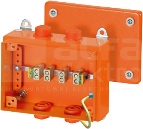 FK 9105 pomar.200x150x80 IP65 5x Puszka odgałęźna natynkowa