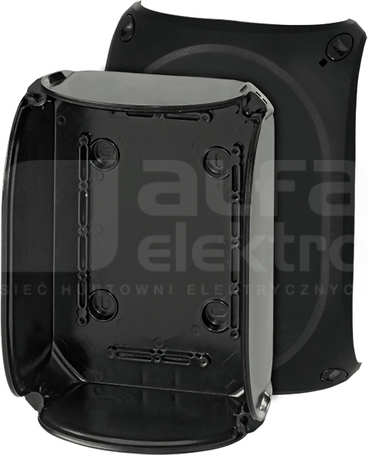 KF 1600 C 210x155x92 IP66/67 czarny Puszka odgałęźna natynkowa b/przetłocz.