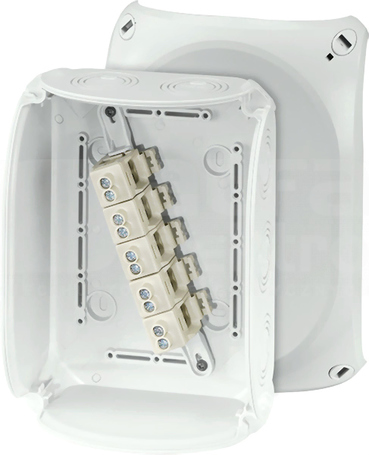 KF 1610 G 210x155x92 IP66/67 5x szary Puszka odgałęźna natynkowa z przetłocz.