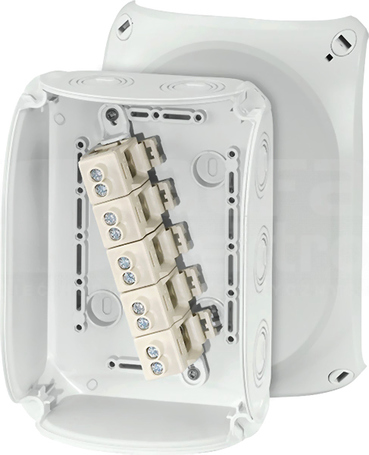 KF 1010 G 180x130x77 IP66/67 5x szary Puszka odgałęźna natynkowa z przetłocz.
