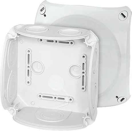 DK 0600 GZ 130x130x77mm IP66 szary Puszka do inst.wewn.z dławnicami membran
