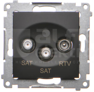 SIMON54 czarny mat Gniazdo SAT-SAT-RTV