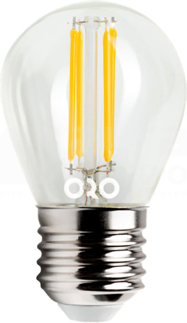 ORO CLARO E27 G45 4W/827 400lm Źródło LED SMD FILAMENT (F) kulka