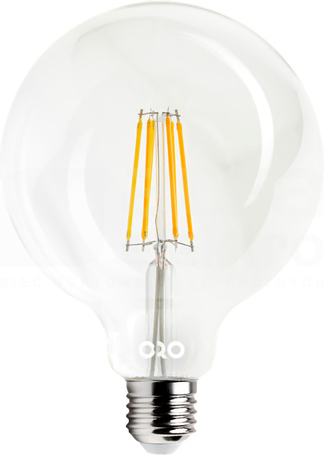 ORO CLARO G125 8W/827 E27 950lm Źródło LED SMD FILAMENT (E)