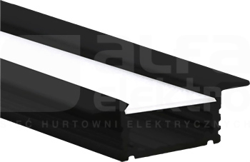 ORO PROFIL UNI IN 2m czarny Profil aluminiowy do taśm LED