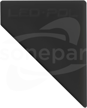 ORO CAP UNI COR R BLACK Zaślepka profilu