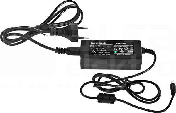 ORO 24W/2,0A 100-240AC 12DC Zasilacz wtykowy