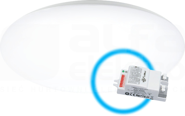 ORO URAN 18W/840 1260lm MIC IP44 Plafon LED (E) z czujnikiem ruchu