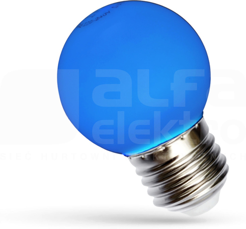 E27 230V 1,0W/niebieski Źródło LED SPECTRUM kulka