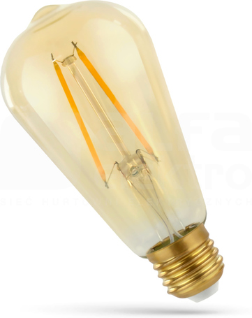 LED COG 2W/827 E27 240lm 270D Źródło LED RETRO SHINE GOLD (E)