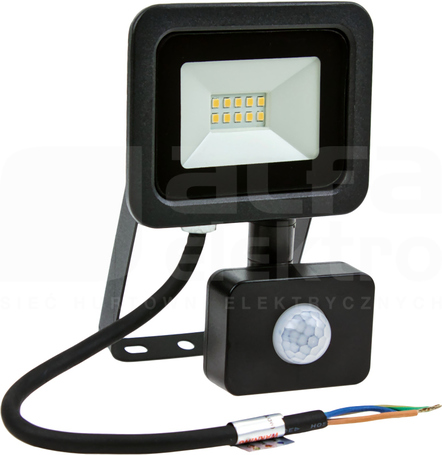 NOCTIS LUX 2 10W/CW 230V czarny Naświetlacz LED z czujnikiem ruchu