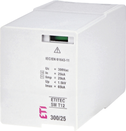 MOD. ETITEC SM T12 300/25 Moduł wymienny ogranicznika przepięć