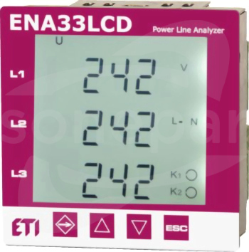 ENA33LCD 96x96 Analizator parametrów sieci