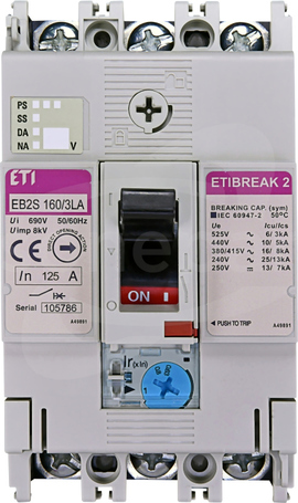 EB2S 160/3LA 125A 3P 16kA Wyłącznik mocy regulacja termiczna