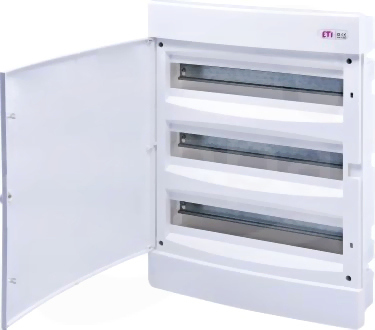 ECM3X18PO-S 3x18mod IP40 Rozdzielnica podtynkowa drzwi białe