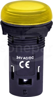 ECLI-024C-Y 24V AC/DC żółty Lampka LED