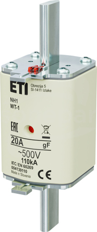 NH1 20A gF 500V Wkładka bezpiecznikowa
